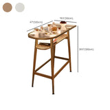 Modern Gold Counter Height  Bar Table with Storage Shelf #size