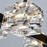 Modern Gold Crystal Linear Chandelier for Dining Room Image - 12