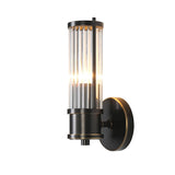 Modern Gold Cylinder Clear Glass LED Wall Sconce Image - 10