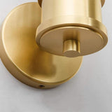 Modern Gold Cylinder Clear Glass LED Wall Sconce Image - 18