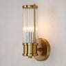 Modern Gold Cylinder Clear Glass LED Wall Sconce Image - 4