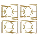 Modern Gold Heart Floating Wall Mounted Wine Rack Image - 15