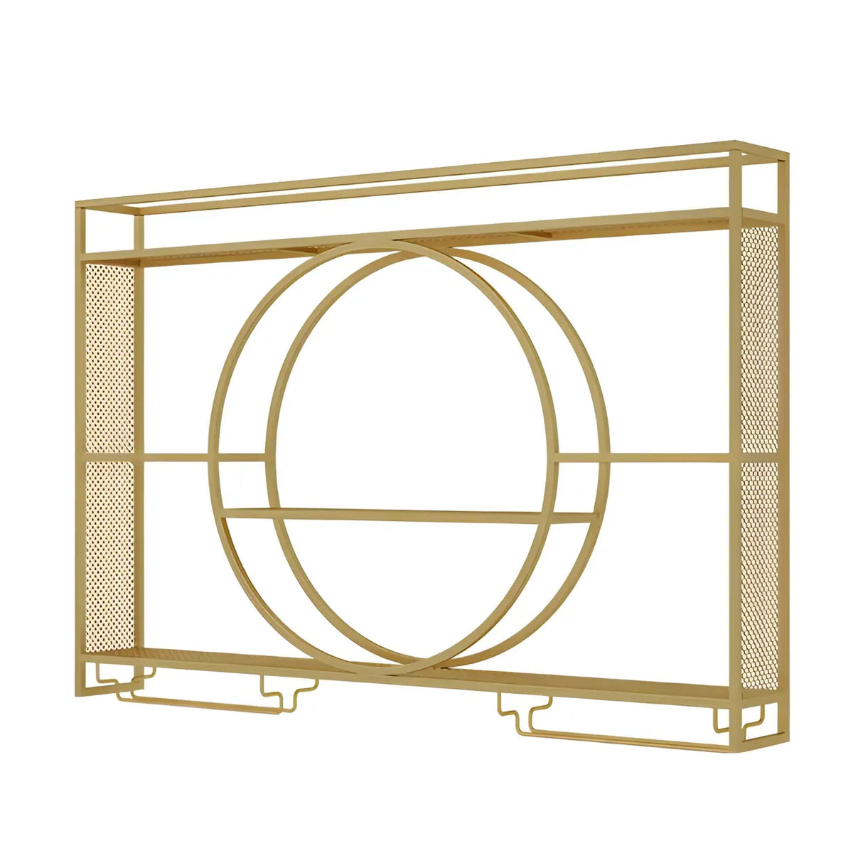 Modern Gold Heart Floating Wall Mounted Wine Rack Image - 18