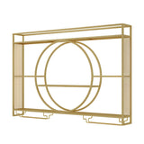 Modern Gold Heart Floating Wall Mounted Wine Rack Image - 18