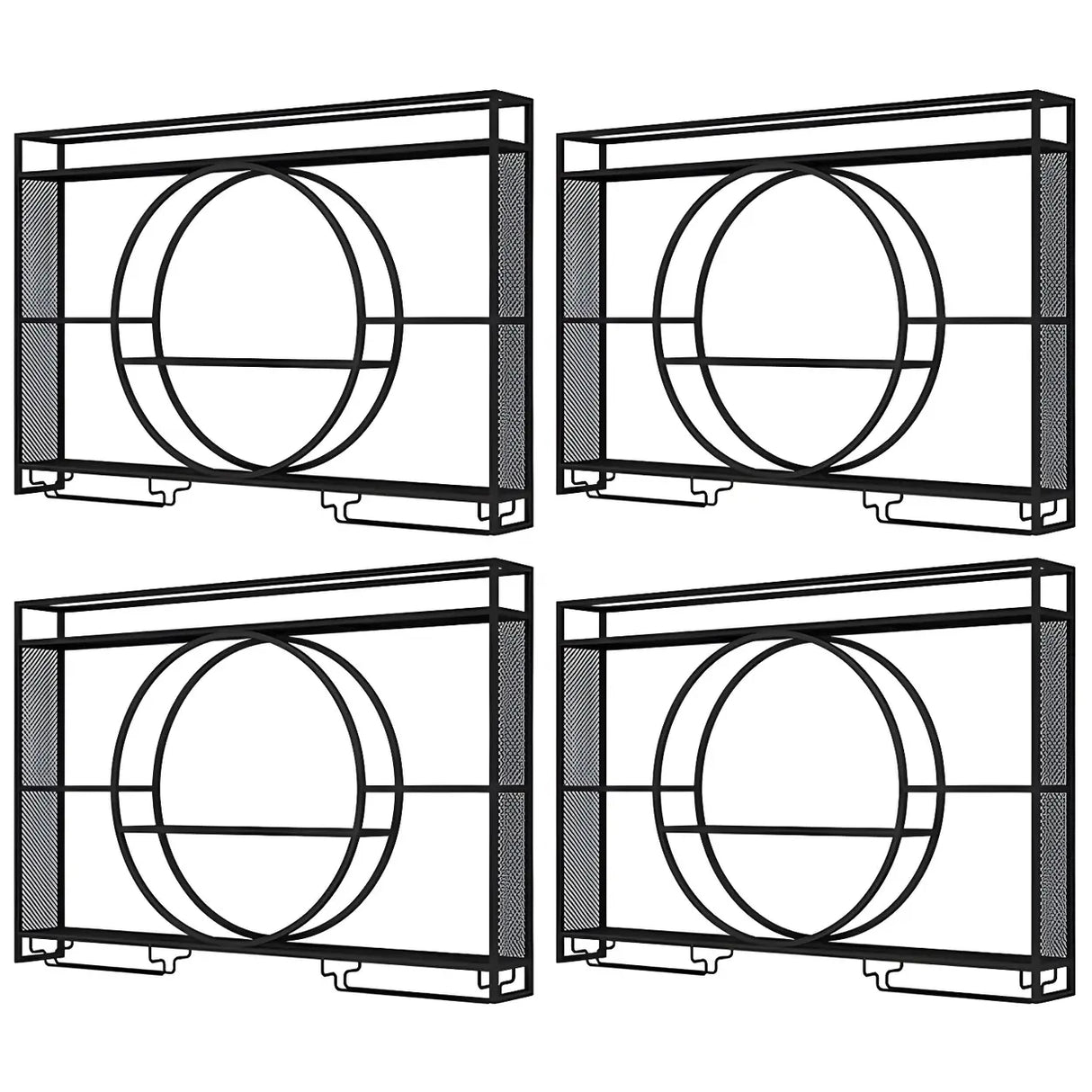 Modern Gold Heart Floating Wall Mounted Wine Rack Image - 19