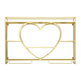 Modern Gold Heart Floating Wall Mounted Wine Rack Image - 21