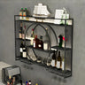 Modern Gold Heart Floating Wall Mounted Wine Rack Image - 4