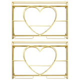 Modern Gold Heart Floating Wall Mounted Wine Rack Image - 5
