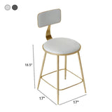 Modern Gold Low Back Upholstery Dining Chair with Footrest #size