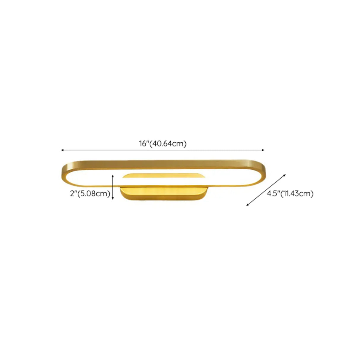 Modern Gold Oval LED Vanity Wall Light Fixtures Image - 13