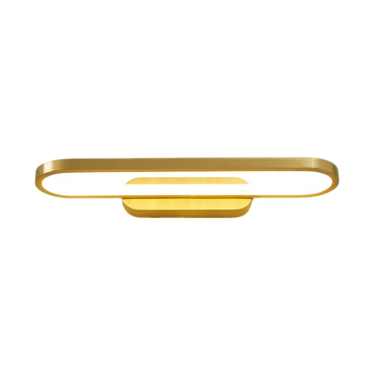 Modern Gold Oval LED Vanity Wall Light Fixtures Image - 5