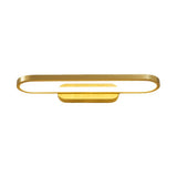 Modern Gold Oval LED Vanity Wall Light Fixtures Image - 5