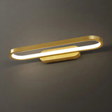 Modern Gold Oval LED Vanity Wall Light Fixtures Image - 7