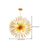 Modern Gold Sputnik Adjustable Height Chandelier  #size
