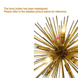 Modern Gold Sputnik Adjustable Height Chandelier  Image - 3