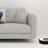 Modern Gray Cotton Linen Square Arm Tufted Back Sofa Image - 7