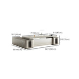 Modern Gray Wood Sled L-Shape Office Executive Desk Image - 12