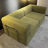 Modern Green Corduroy Compressed Modular Sofa in a Box Image - 1