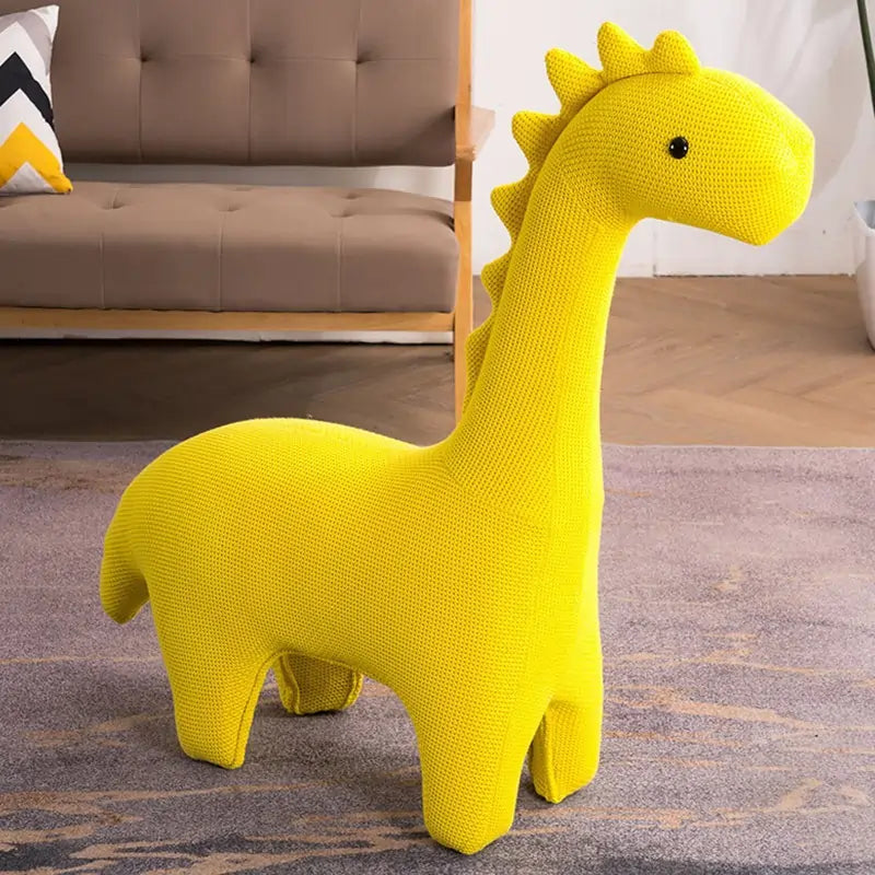 Modern Green Dinosaur-Shaped Knitted Kids Chair - 4
