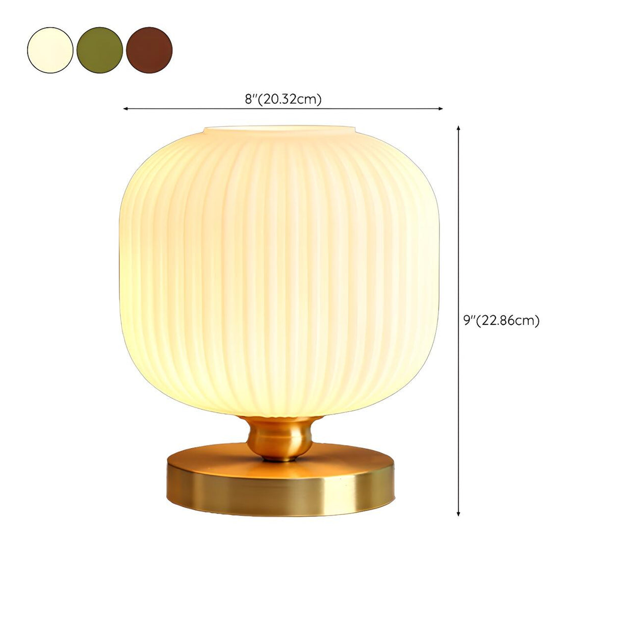 Modern Green Glass Geometric Ball Metal Table Lamp 