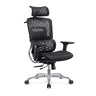 Modern Grey Ergonomic Swivel Office Chair with Headrest Image - 5