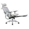 Modern Grey Ergonomic Swivel Office Chair with Headrest Image - 6