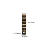 Modern Grey Wood Living Room Tall Display Cabinets #size