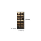 Modern Grey Wood Living Room Tall Display Cabinets Image - 21