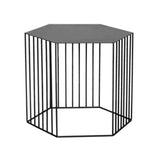 Modern Hexagonal Metal Black Plant Stand with Shelves Image - 2