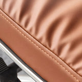 Modern High-Back Leather Office Chair with Fixed Arms Image - 10