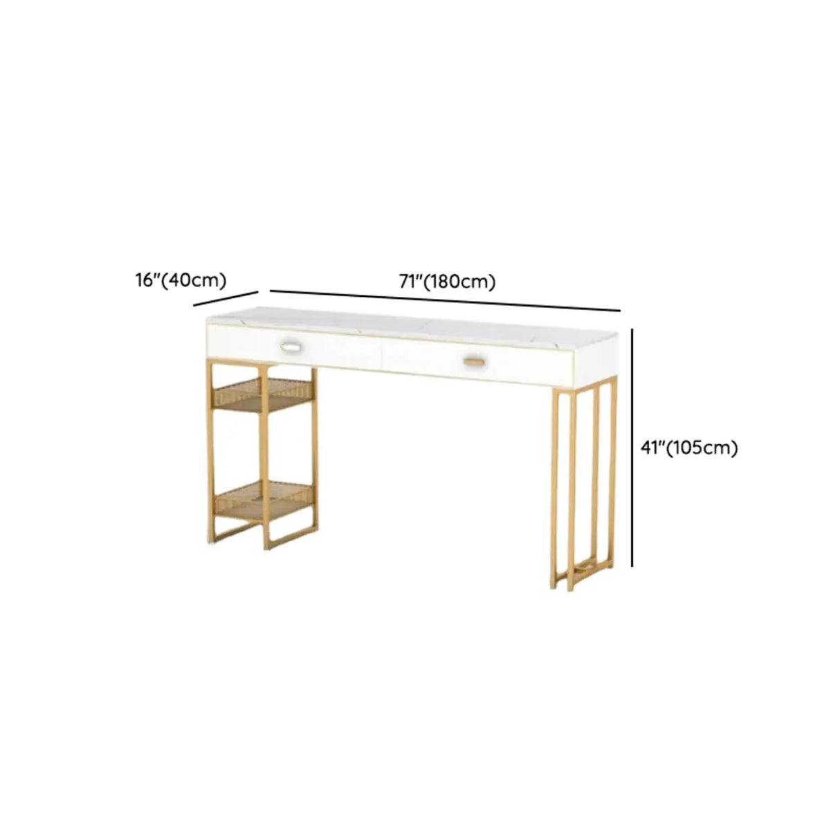 Modern Home Bar Height Table with Storage Shelves Image - 10