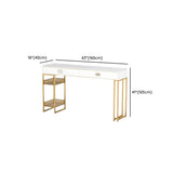 Modern Home Bar Height Table with Storage Shelves Image - 9