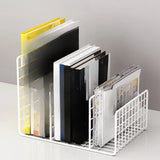 Modern Horizontal Iron Wire Desktop Storage Bookshelf Image - 12