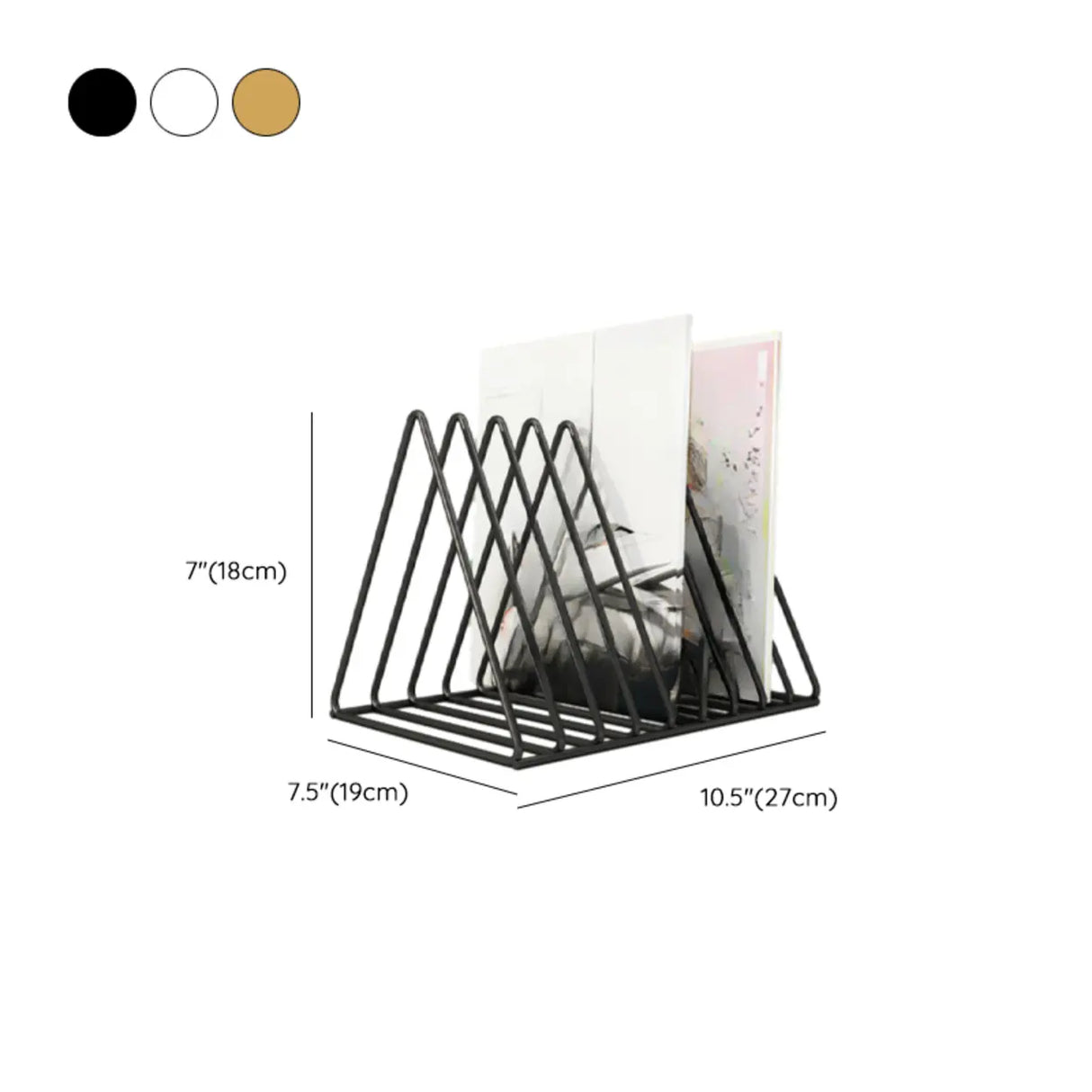 Modern Horizontal Iron Wire Desktop Storage Bookshelf 