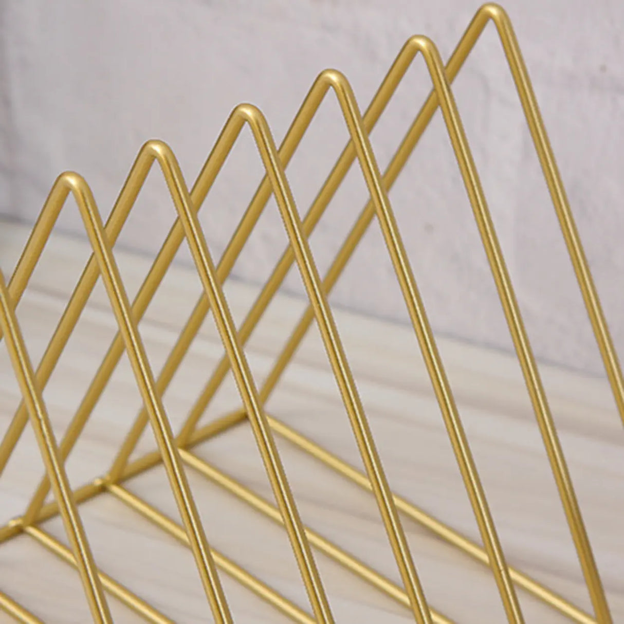 Modern Horizontal Iron Wire Desktop Storage Bookshelf Image - 4