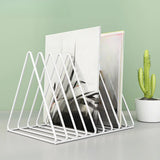Modern Horizontal Iron Wire Desktop Storage Bookshelf Image - 5