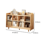 Modern Horizontal Pine Natural Shelf Storage Bookcase Image - 18