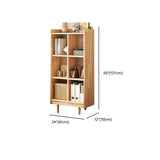 Modern Horizontal Pine Natural Shelf Storage Bookcase Image - 21