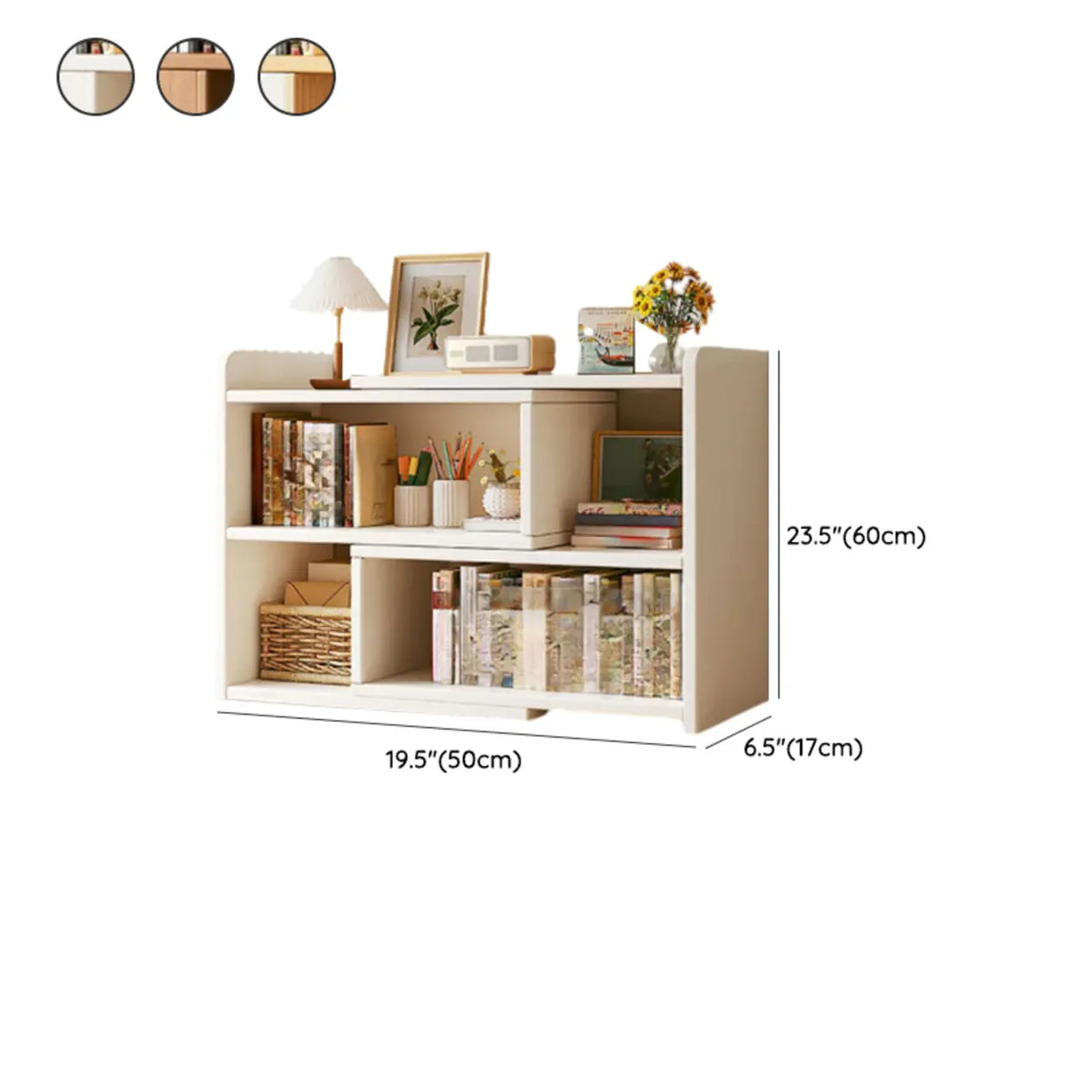 Modern Horizontal Rectangle Closed Wooden Bookcase 