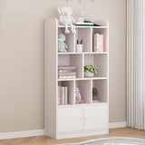 Modern Horizontal White Simple Wood Display Bookcases Image - 20