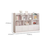 Modern Horizontal White Simple Wood Display Bookcases Image - 30