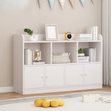 Modern Horizontal White Simple Wood Display Bookcases Image - 8