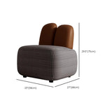 Modern Houndstooth Grey Ergonomic Rabbit Ear Accent Chair Image - 14