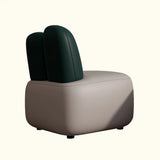 Modern Houndstooth Grey Ergonomic Rabbit Ear Accent Chair Image - 5