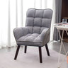 Modern Houndstooth Task Cushioned Wood Office Chair Image - 2