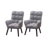 Modern Houndstooth Task Cushioned Wood Office Chair Image - 3