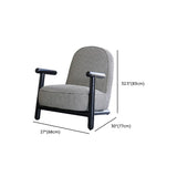 Modern Houndstooth Wood Lounge Accent Chair with Arms Image - 9