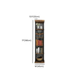 Modern Industrial 5-Tier Metal Frame Black Bookshelf Image - 15