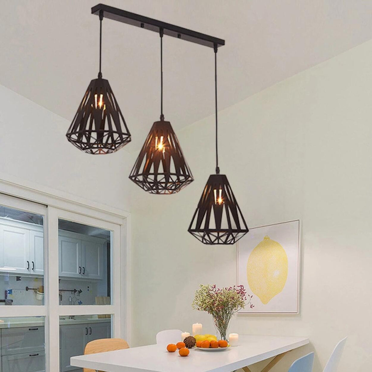 Modern Industrial Metal Geometric Pendant Lighting  Image - 4