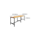 Modern Industrial Square Bar Height Cafe Table with Footrest Image - 16